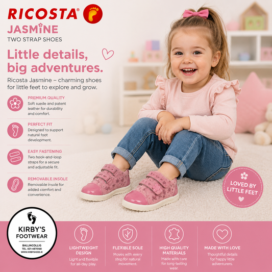 Ricosta Jasmine pink patent leather - Kirbys Footwear Ltd