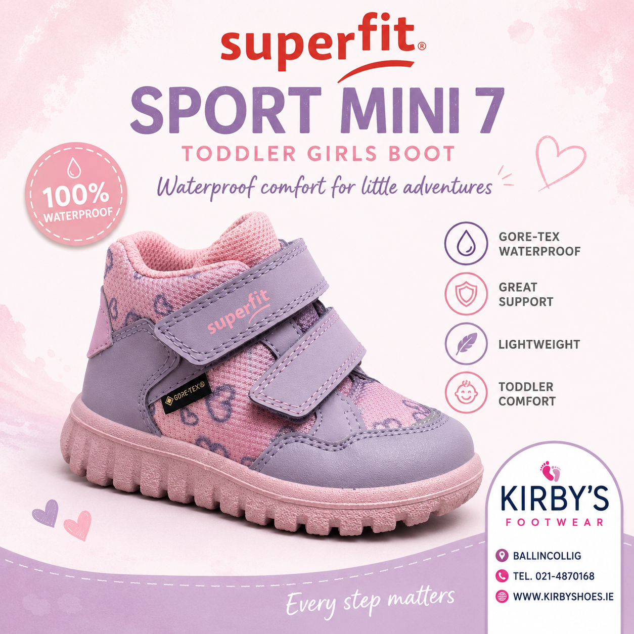 SuperFit Sport 7 mini - lilac - Waterproof