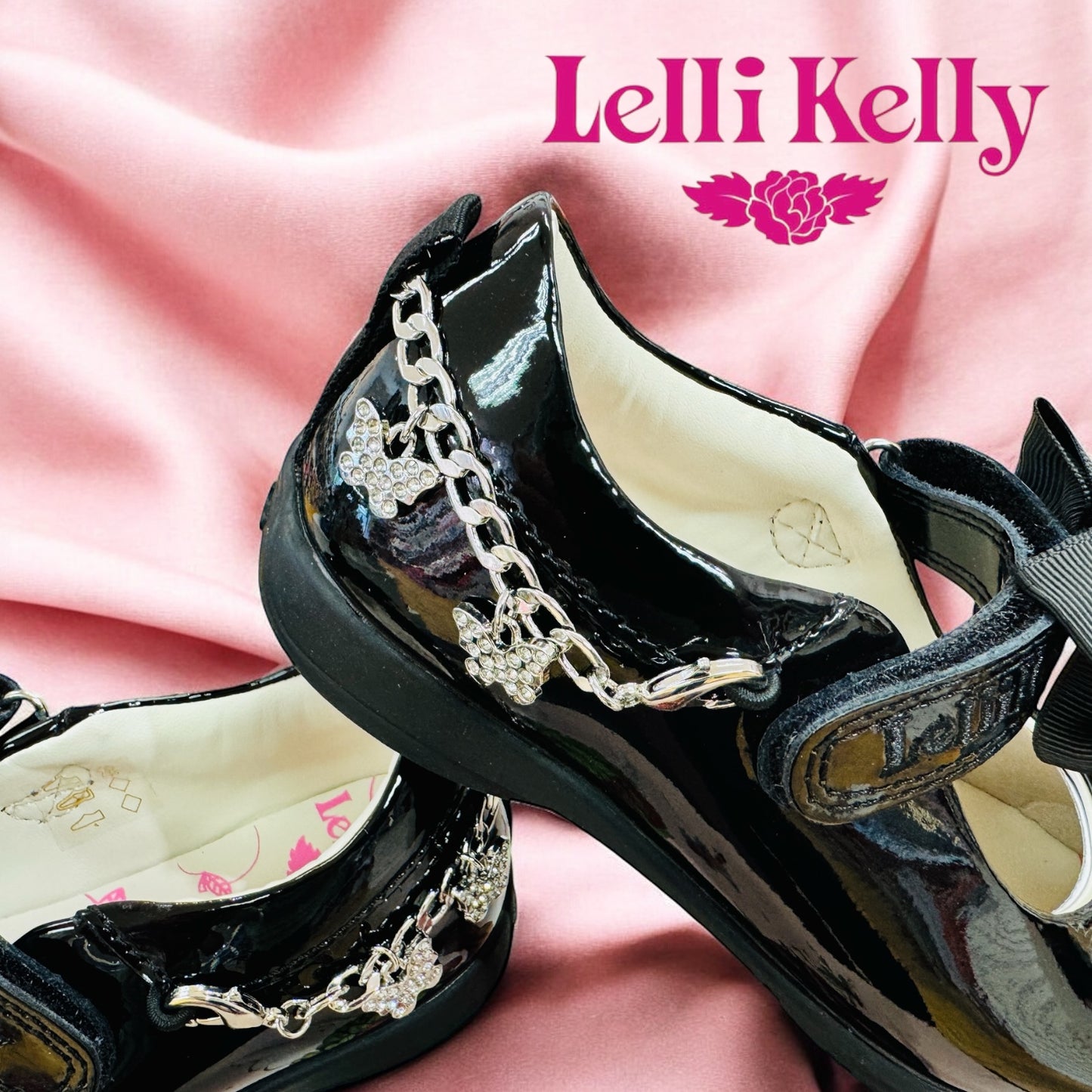 Lelli Kelly Izzy black patent charm bracelet