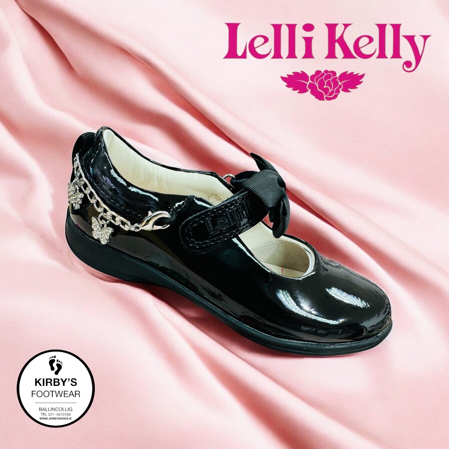 Lelli Kelly Izzy black patent charm bracelet