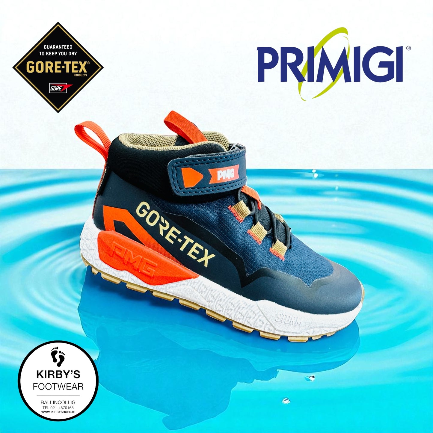 Primigi goretex high top boot black red waterproof - 89166