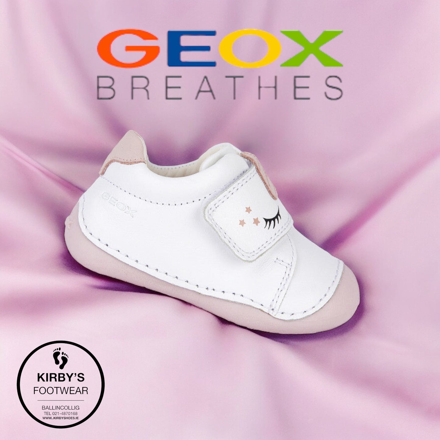 Geox Tutim white/pink pre walker
