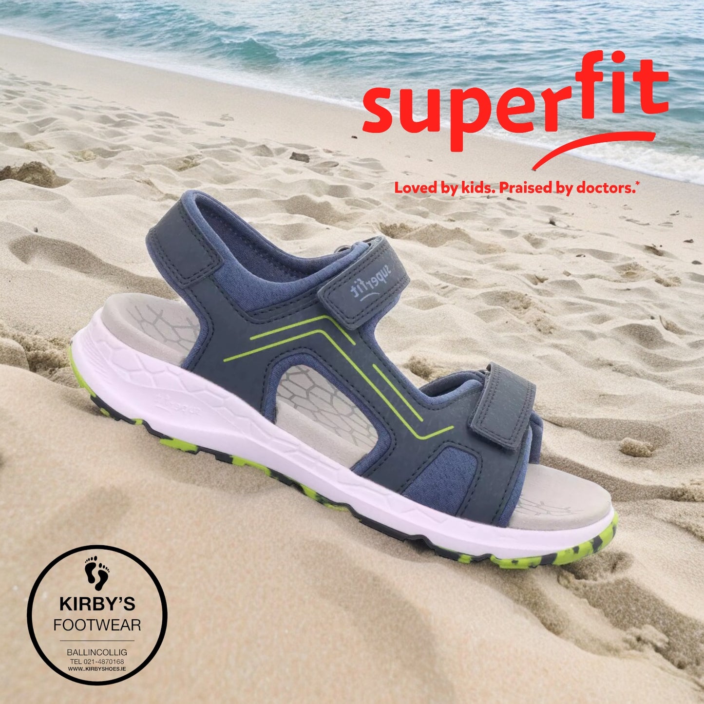 Superfit Criss Cross sandal navy blue