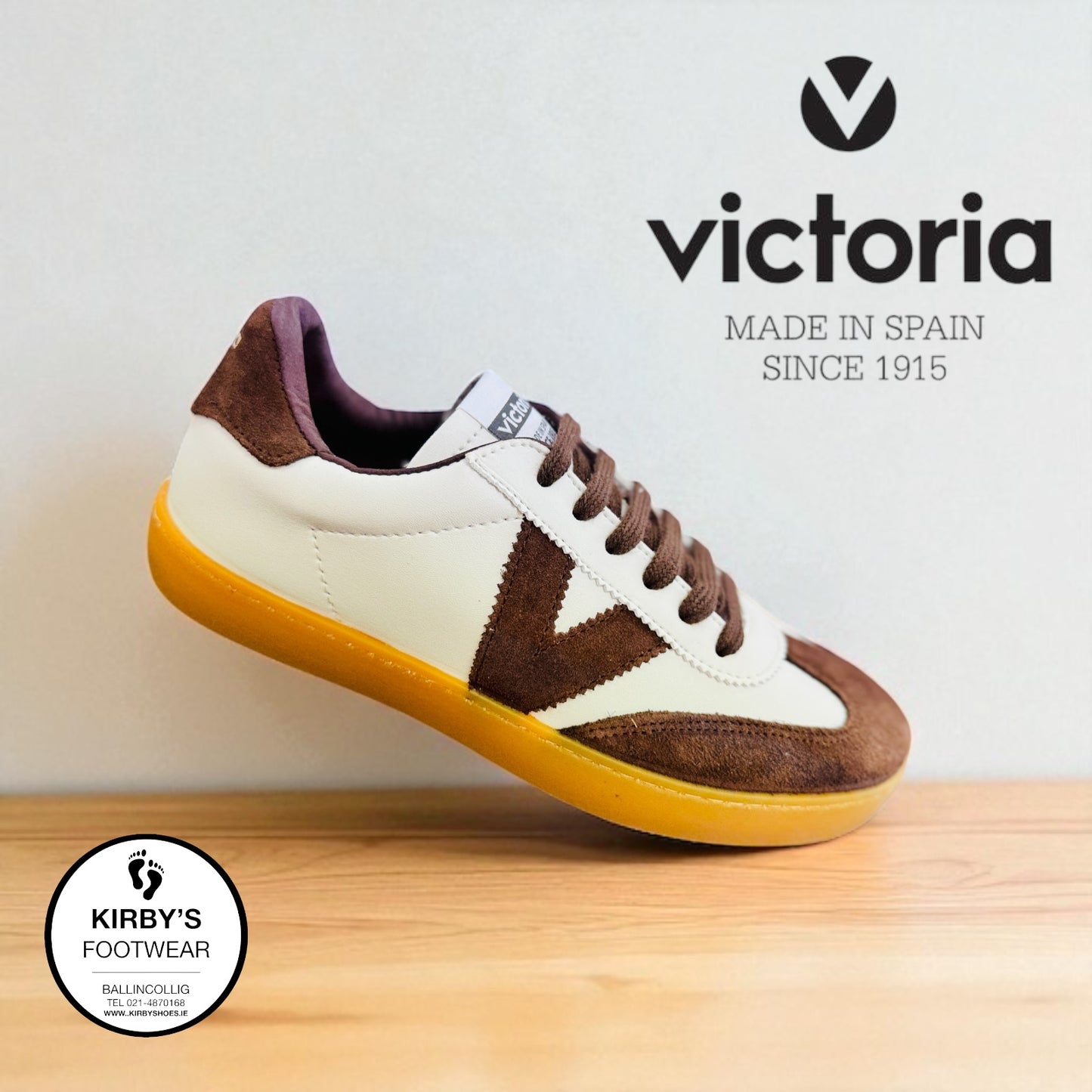 Victoria trainer white chocolate leather - 1126207