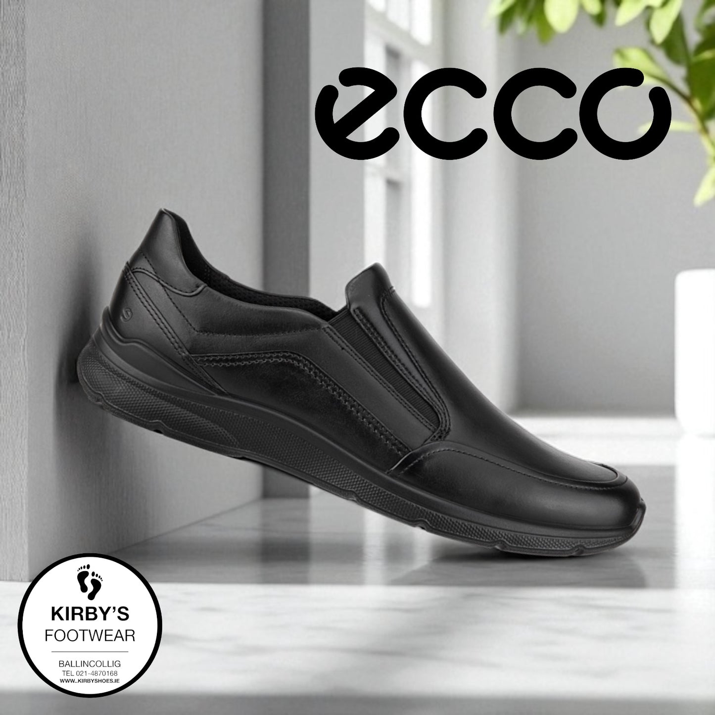Ecco Irving black leather slip on - 511744