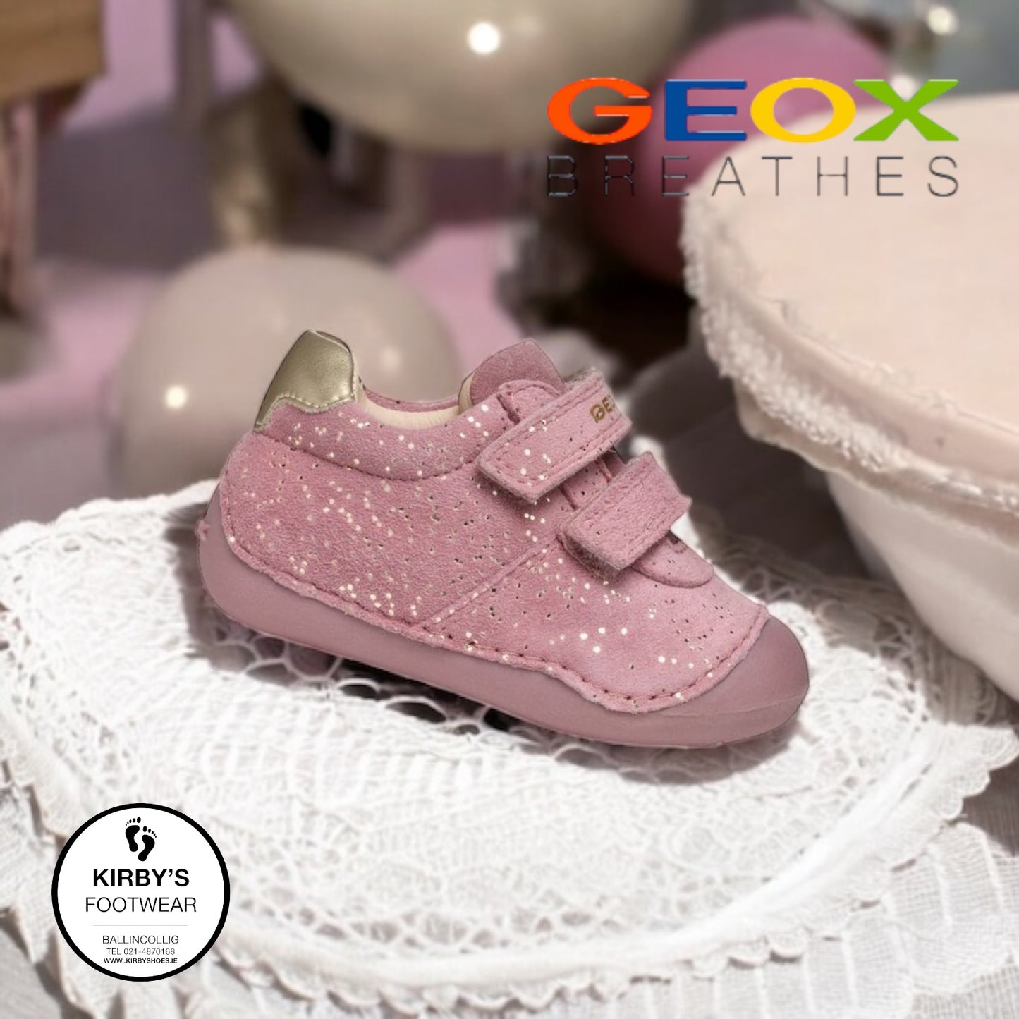 Geox Tutim pink gold pre walker