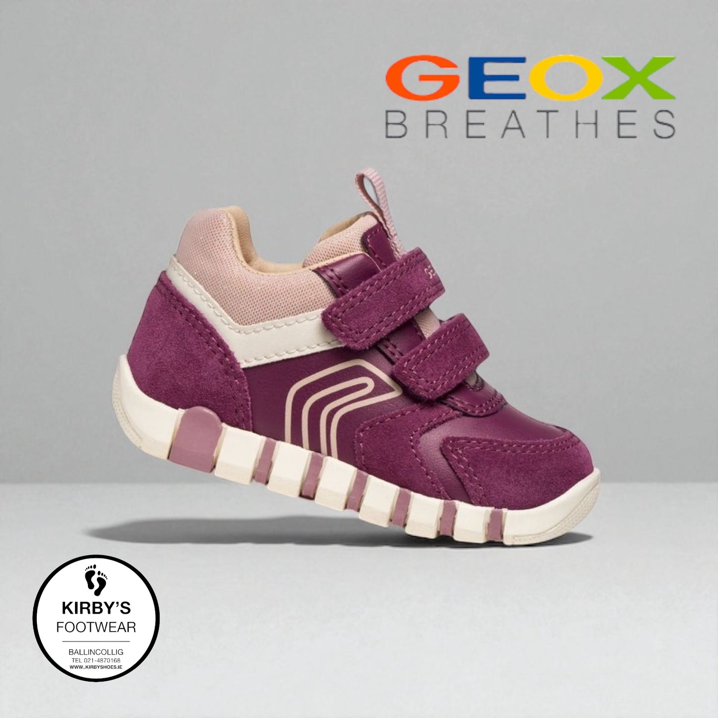 Geox Iupidoo velcro purple rose