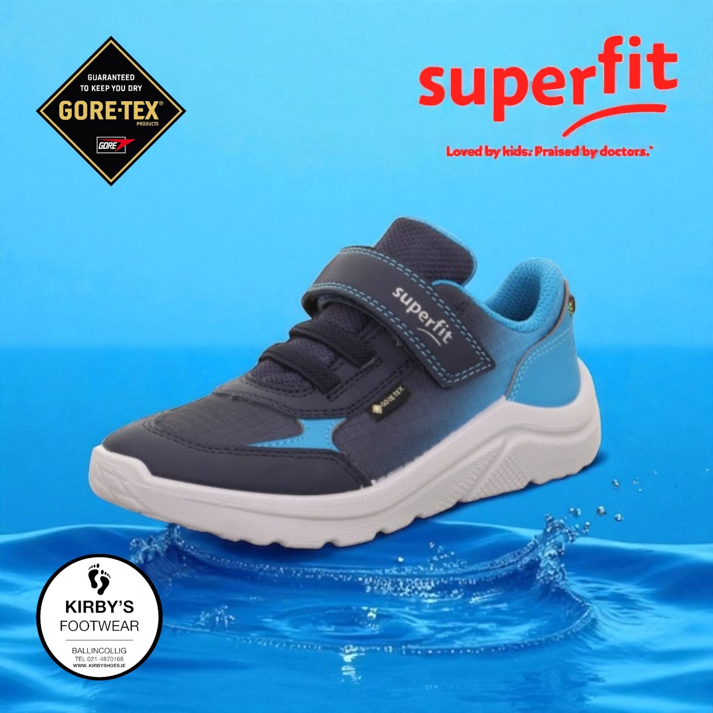 Superfit Kicks goretex waterproof blue