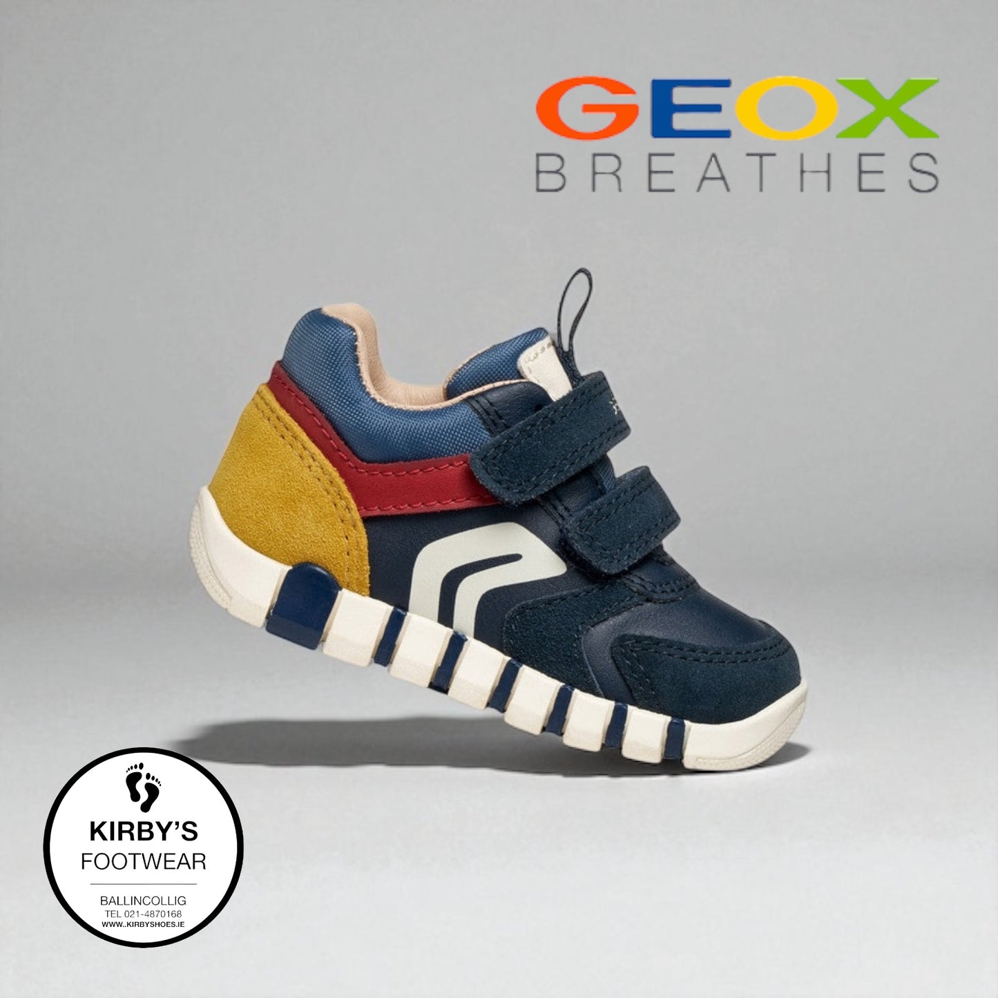 Geox Iupidoo velcro navy red