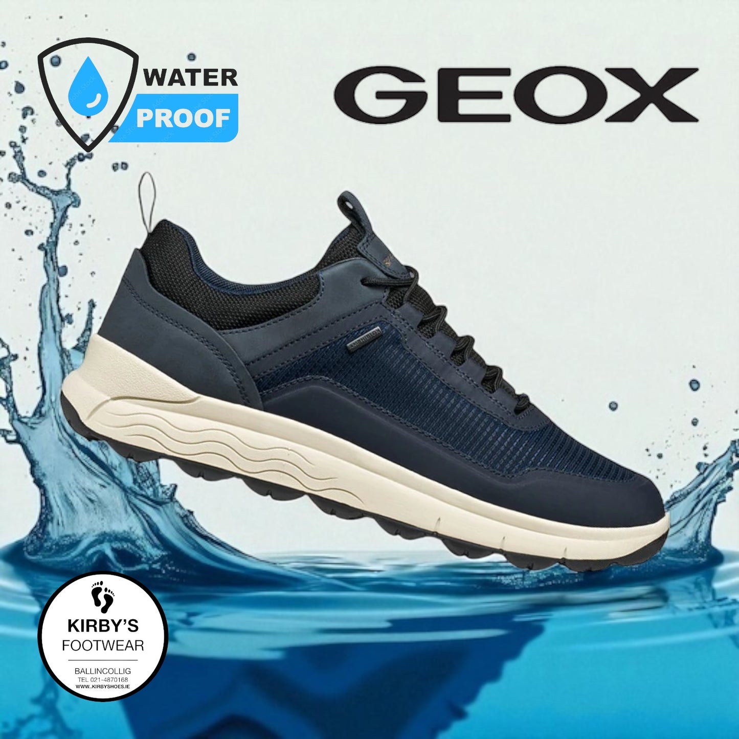 Geox Spherica trainer waterproof navy