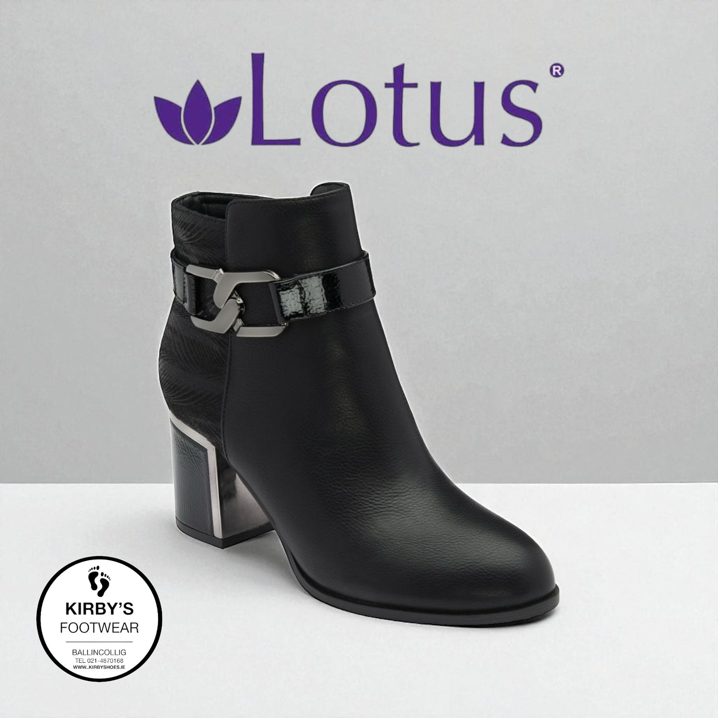 Lotus Adelaide boot - black leather