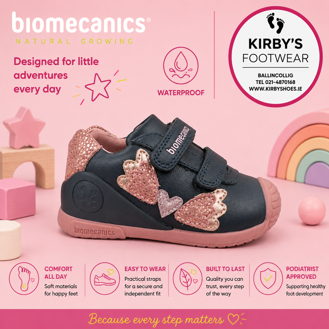 Biomecanics velcro navy 261104