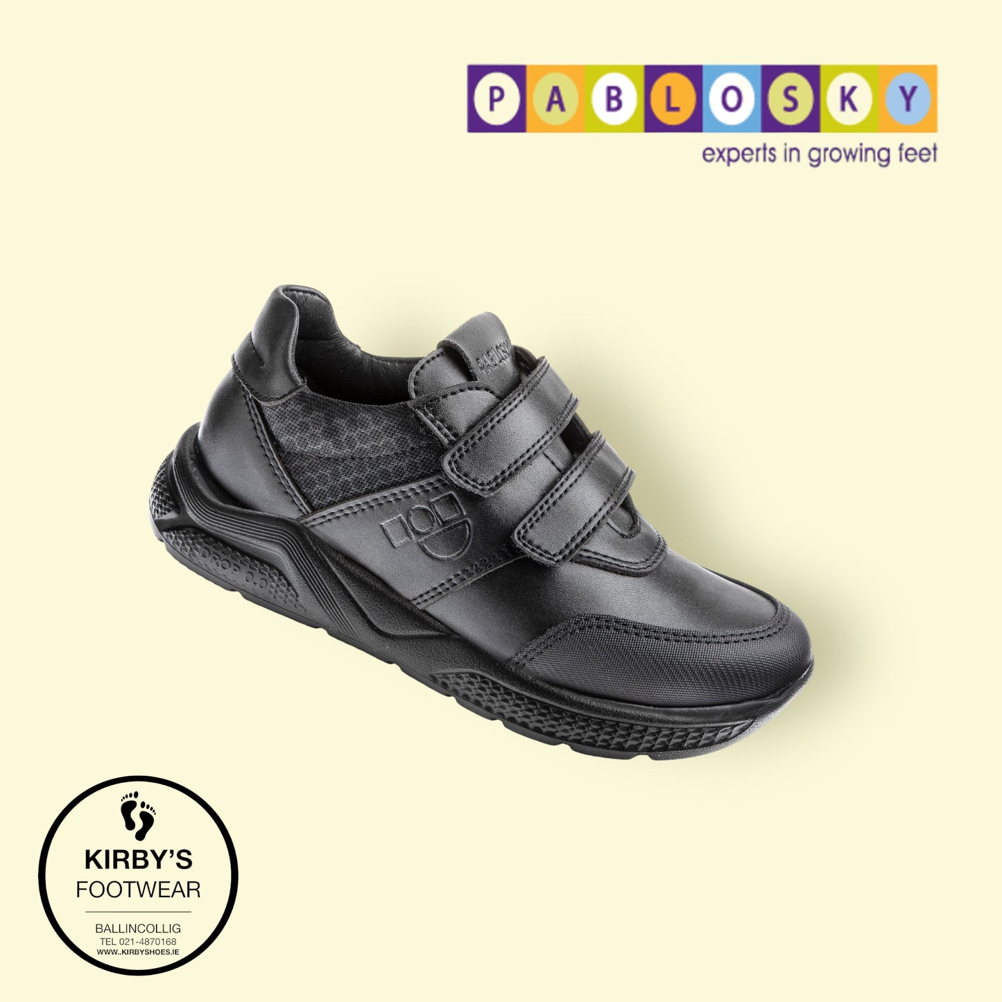 Pablosky velcro black leather 731415
