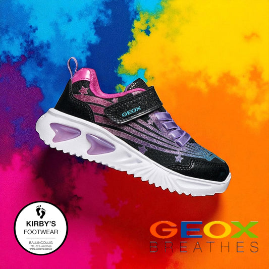 Geox Assister black rainbow lights