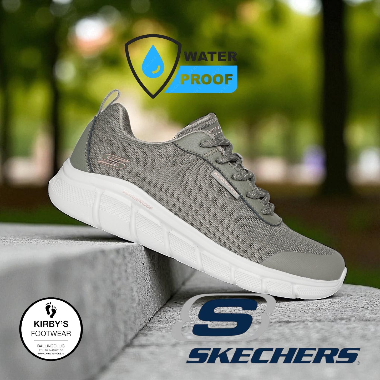Skechers Waterproof Bobs flex - olive