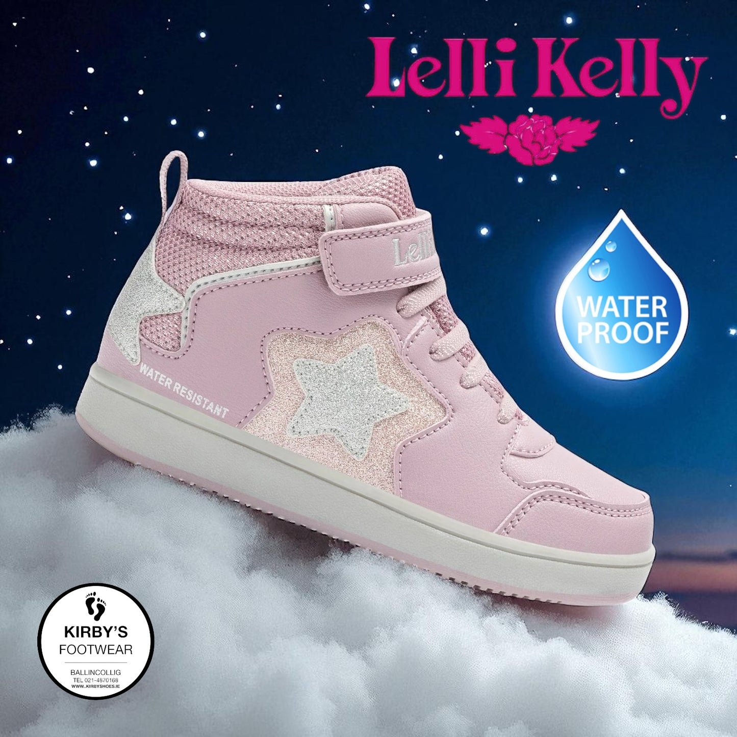 Lelli Kelly Rosa waterproof high top - pink
