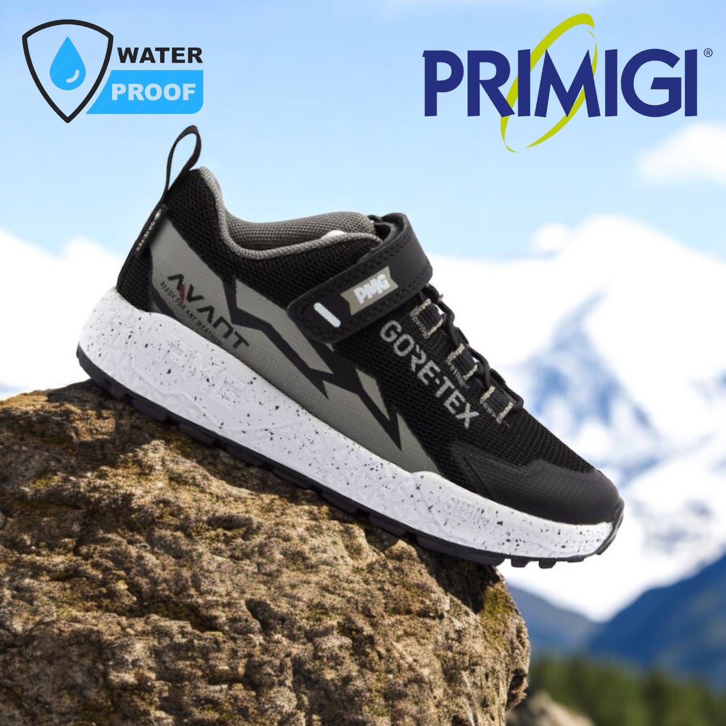 Primigi goretex trainer black silverwaterproof