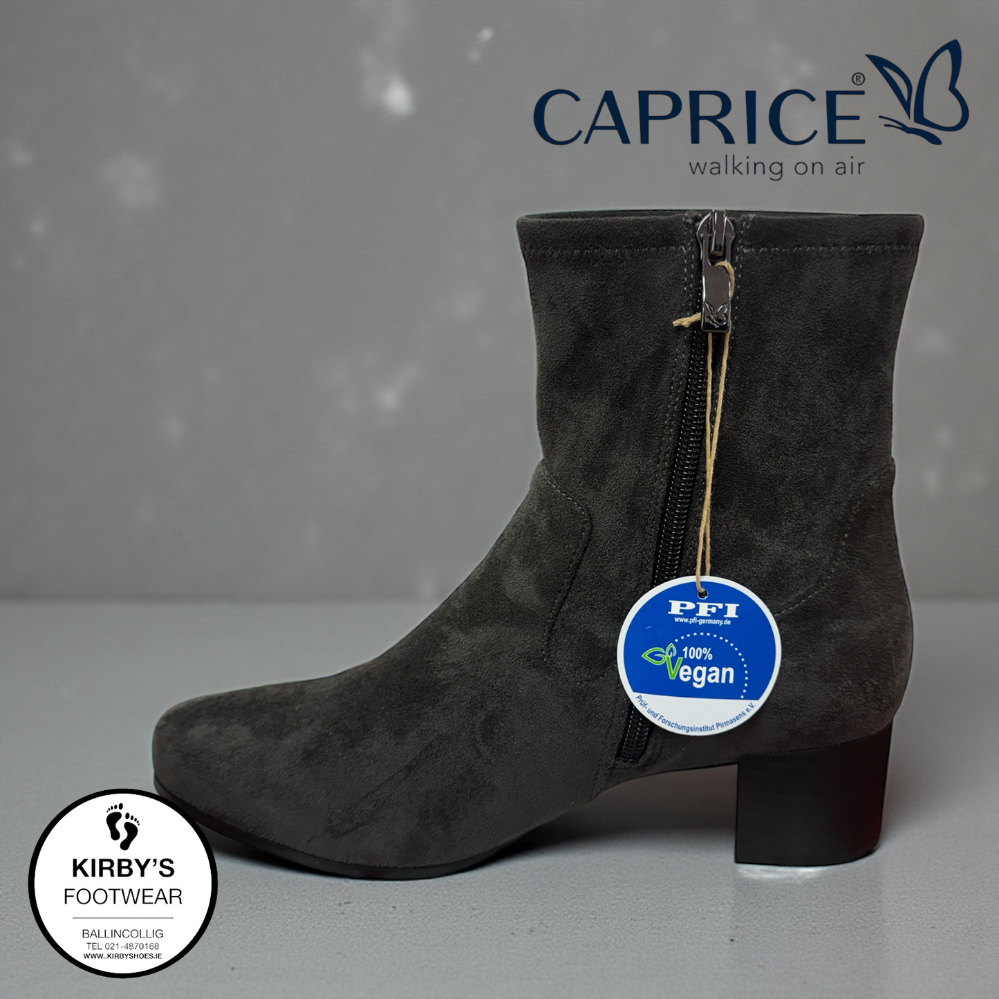 Caprice boot gray stretch - 25316 - Kirbys Footwear Ltd