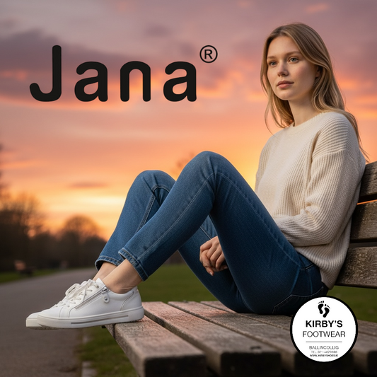 Jana trainer 23660 white silver - Kirbys Footwear Ltd
