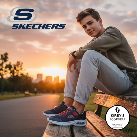 Skechers Microspec advance charcoal lights - Kirbys Footwear Ltd