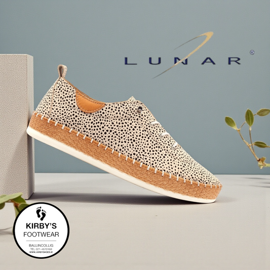 Lunar Evette animal spot plimsole - Kirbys Footwear Ltd