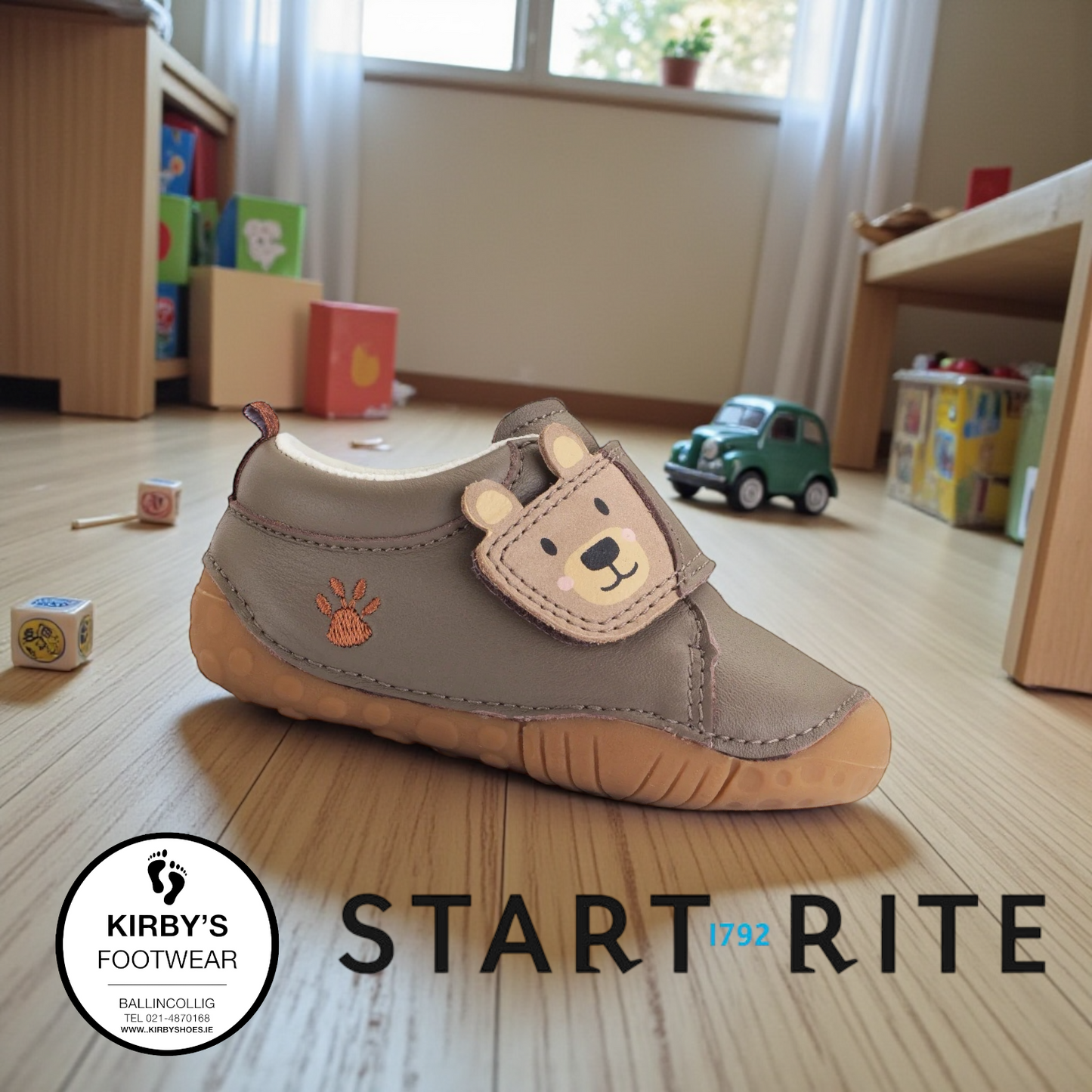 Start-Rite bear hug pre walker pine bark leather