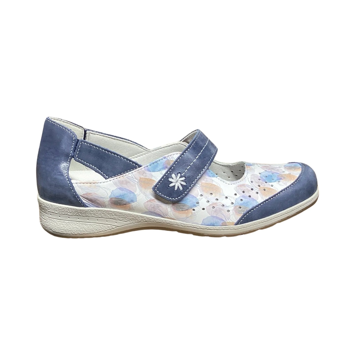 Suave Mary Jane - blue velcro leather