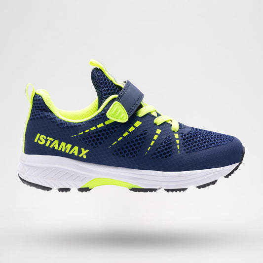 Istamax trainer navy green - water repellent - Kirbys Footwear Ltd