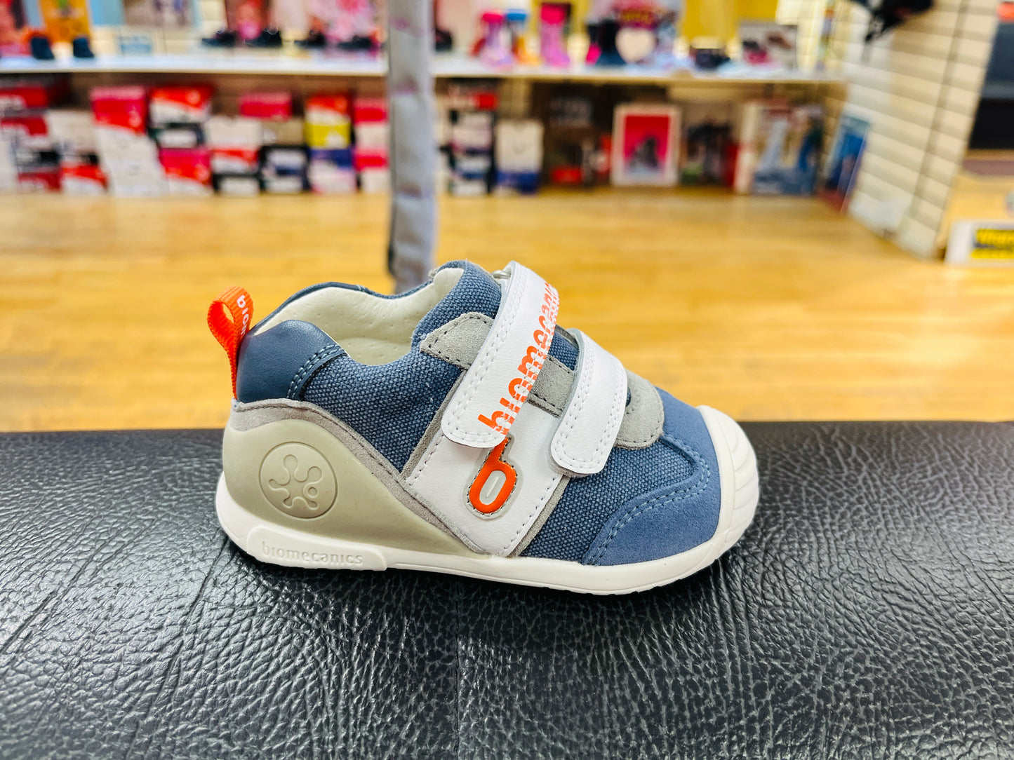 Biomecanics leather velcro navy orange white 242131
