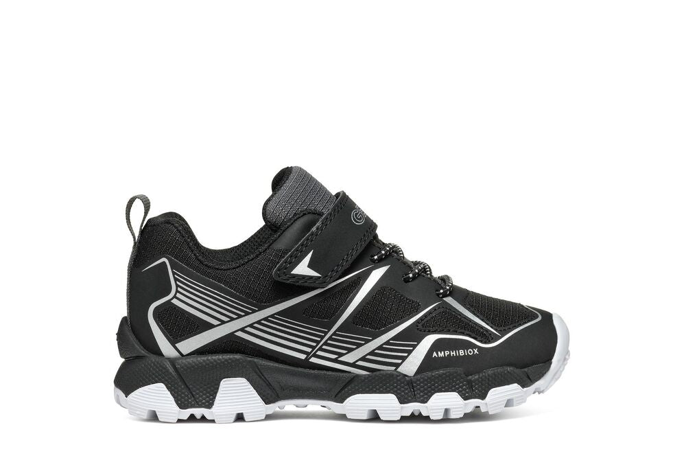 Geox Magnetar waterproof runner black silver