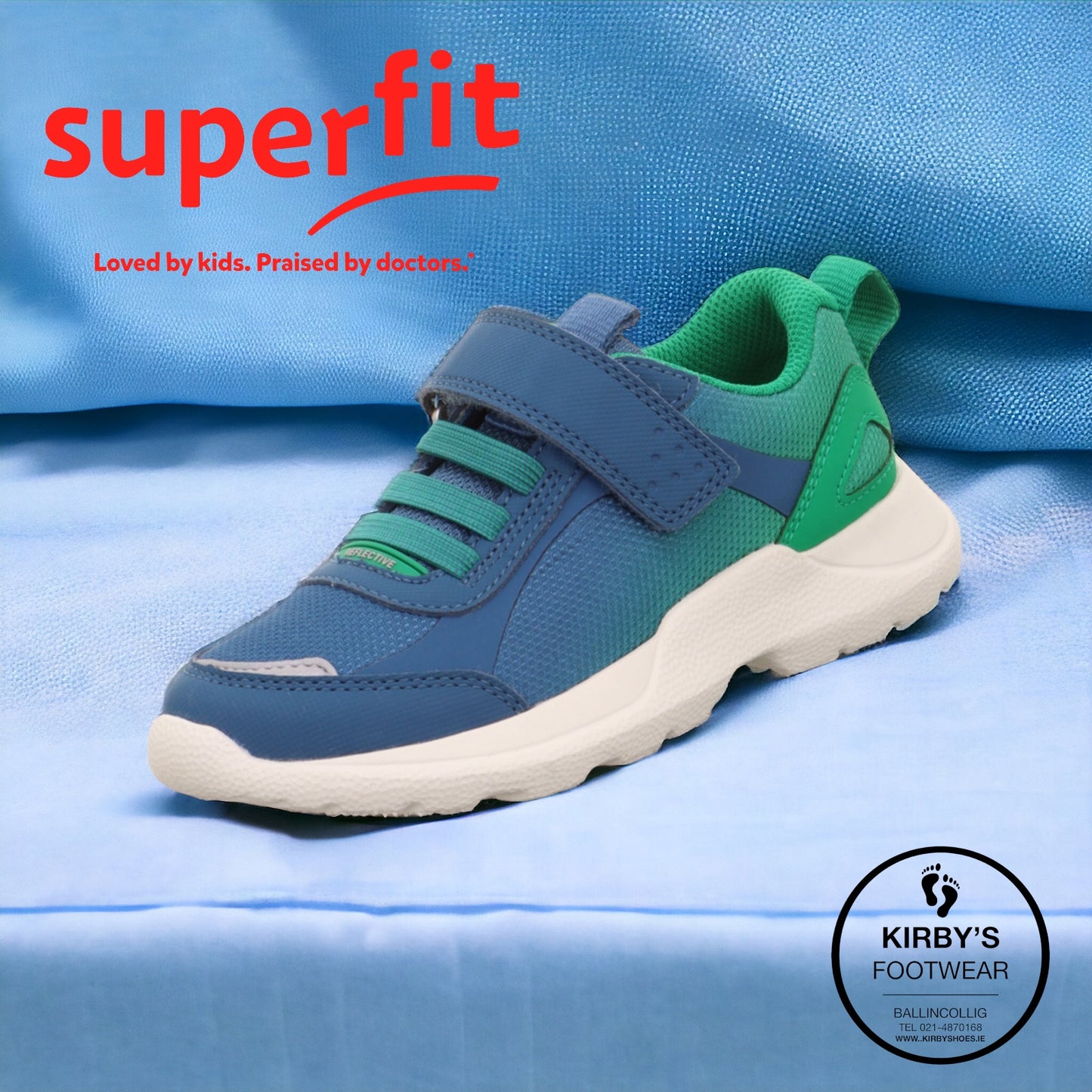 SuperFit Rush trainer navy green