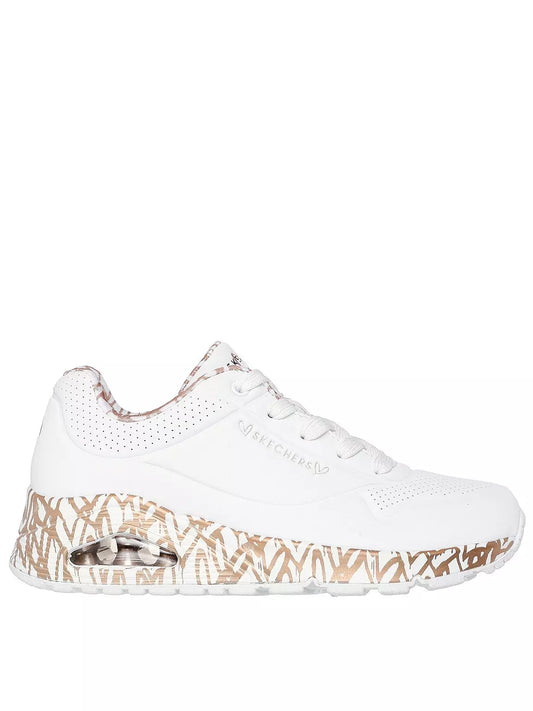 Skechers Uno - loving love - white gold - Kirbys Footwear Ltd