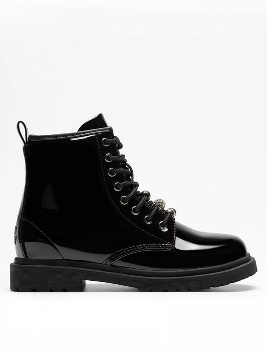 Lelli Kelly Willow boot black patent - side zip - Kirbys Footwear Ltd