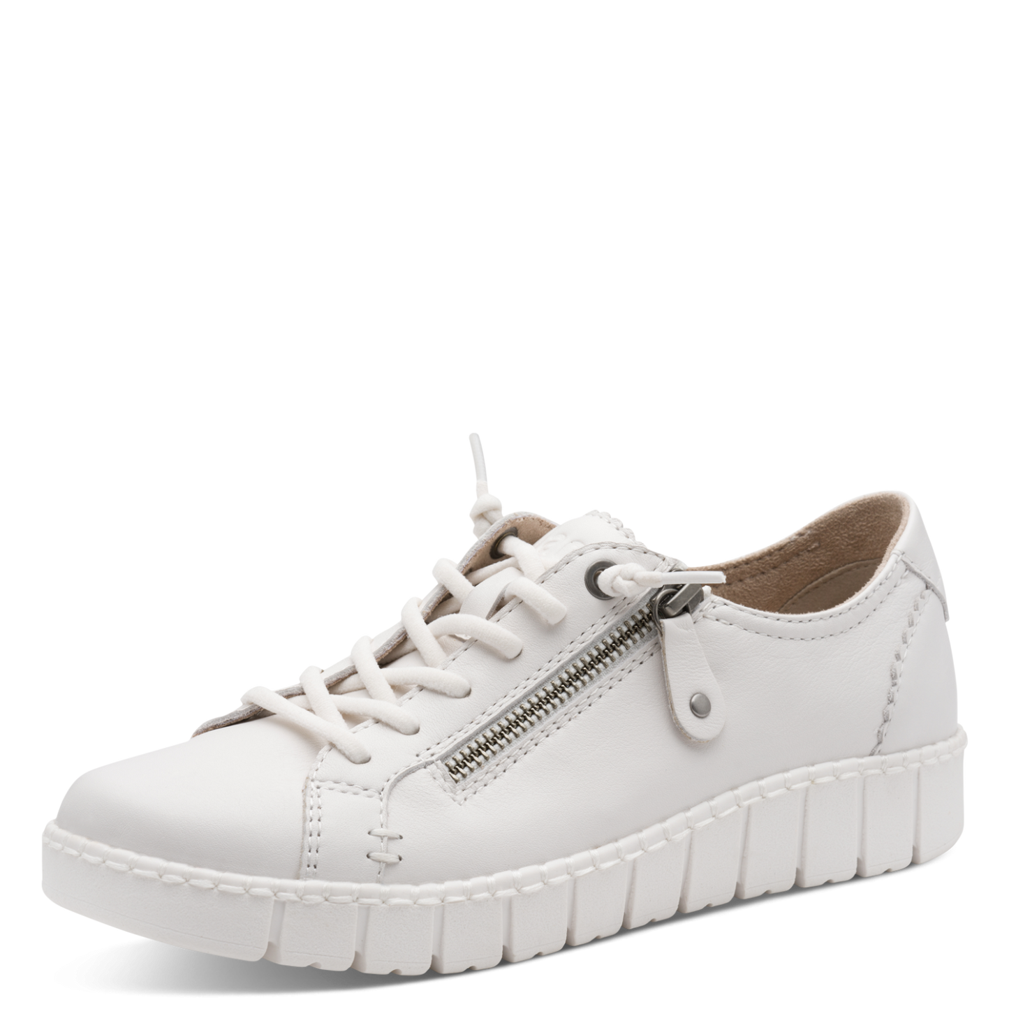 Jana 23704 white trainer - Kirbys Footwear Ltd