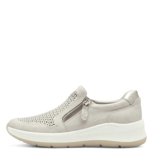 Jana 24767 beige zip - Kirbys Footwear Ltd