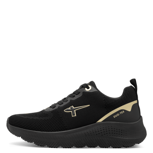 Tamaris trainers black gold waterproof 83728