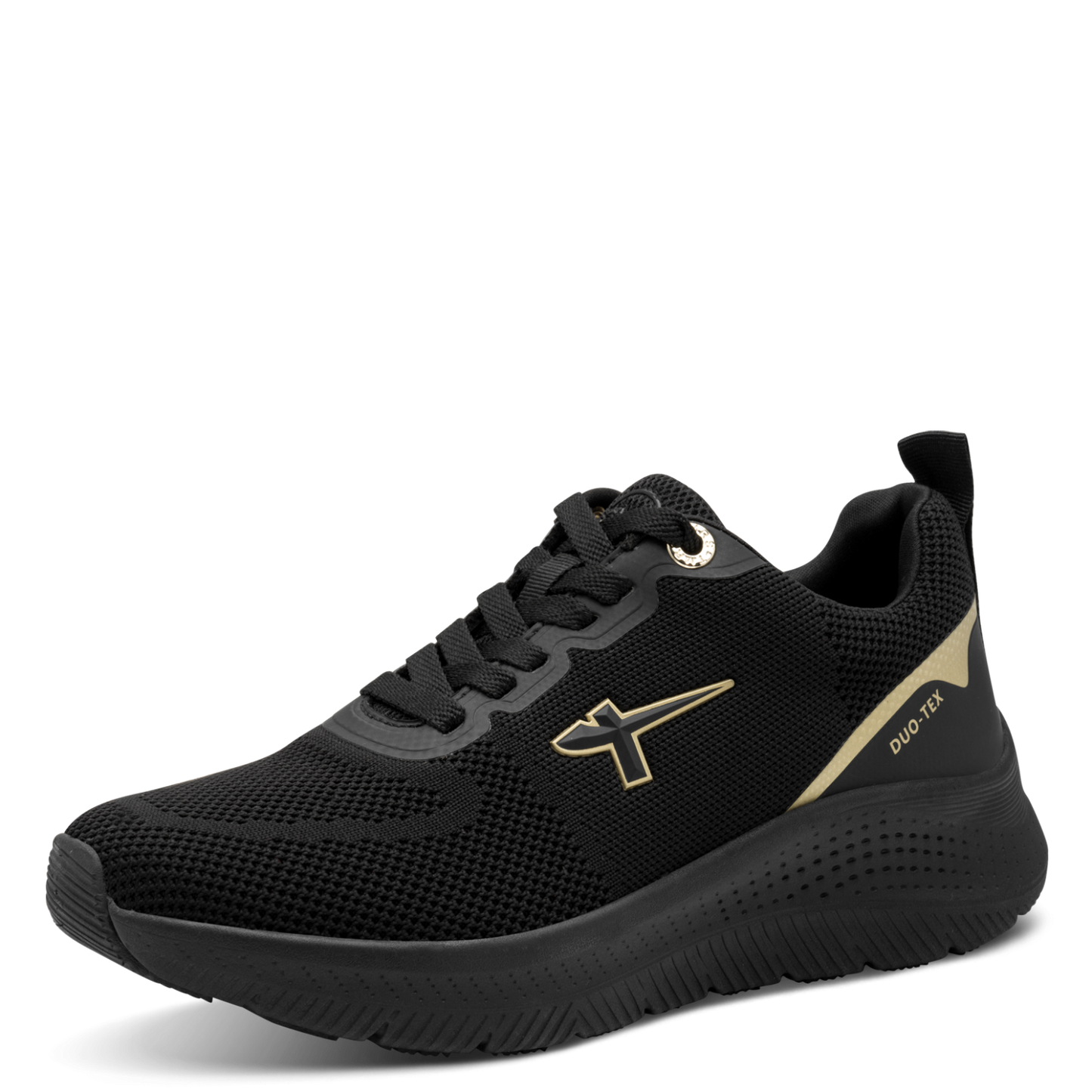 Tamaris trainers black gold waterproof 83728
