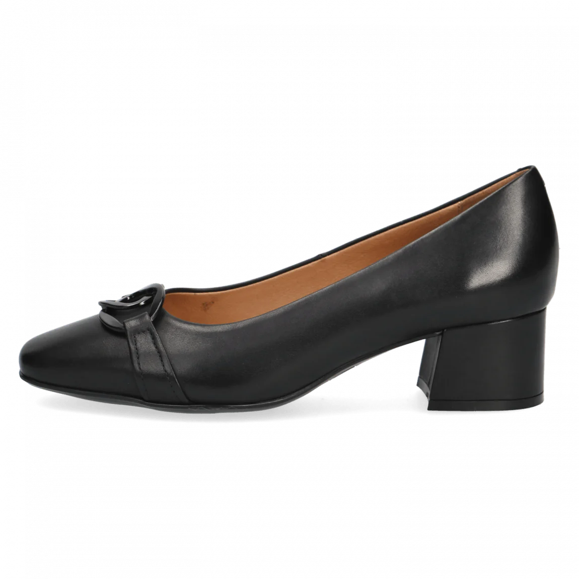 Caprice court black leather 22306