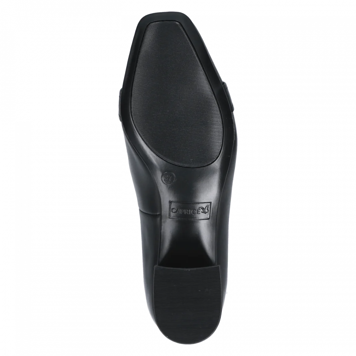Caprice court black leather 22306