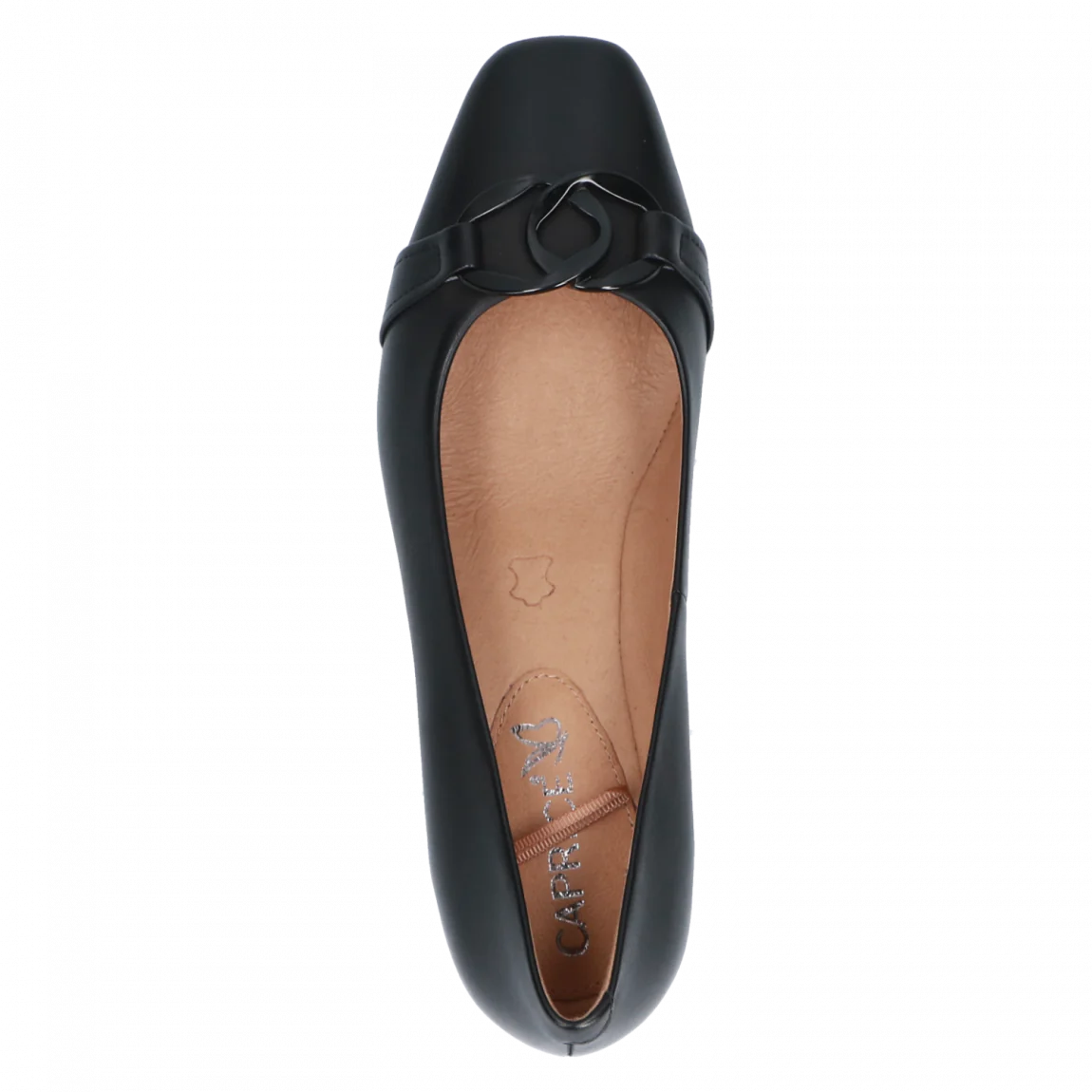 Caprice court black leather 22306