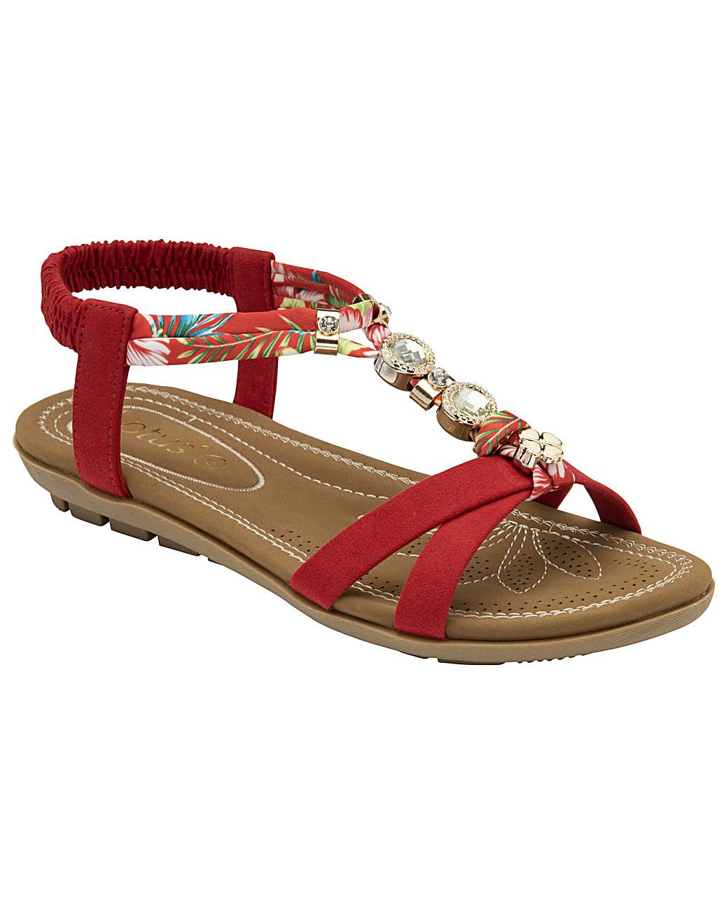 Lotus Claribel sandal red