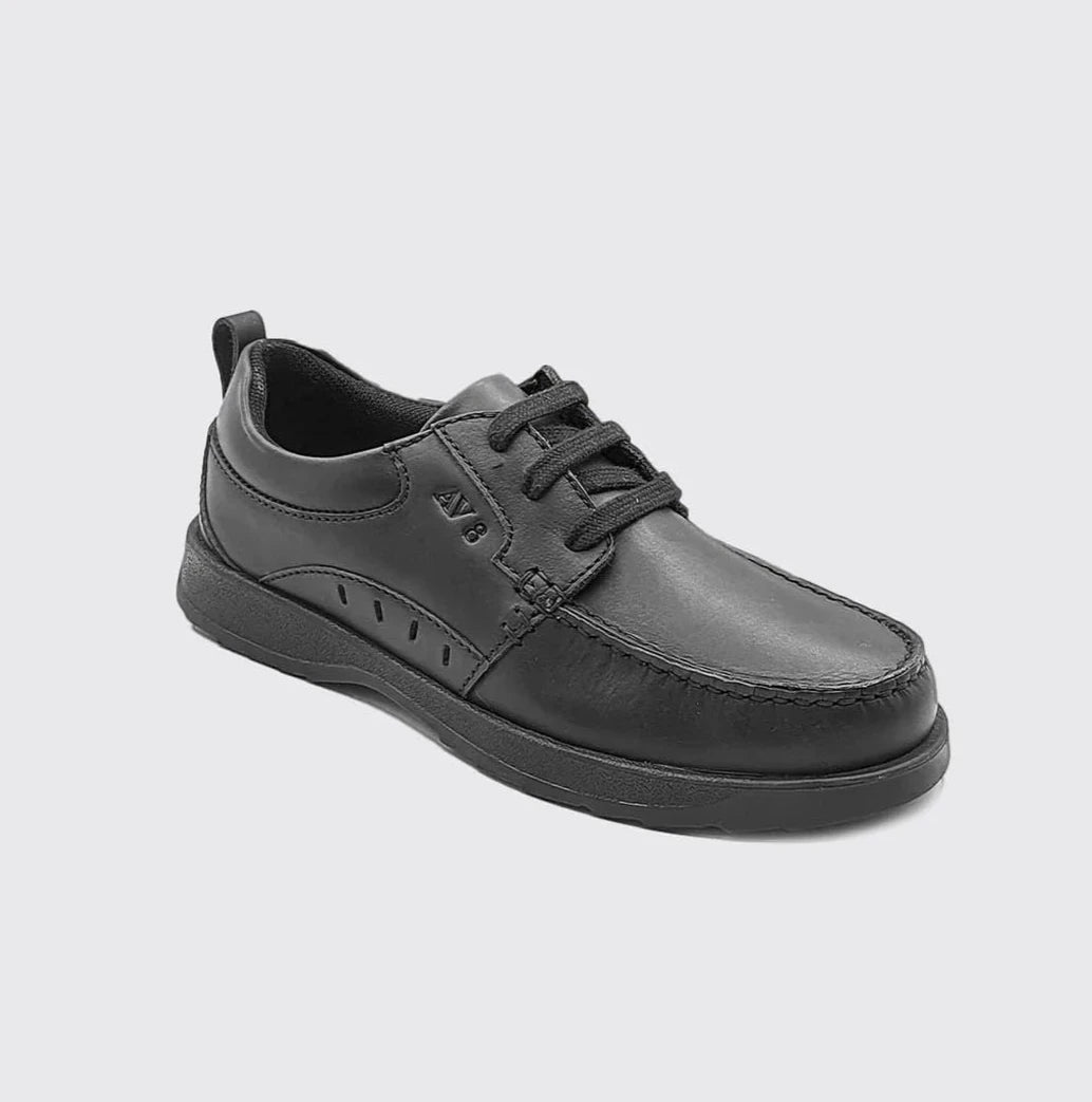 Dubarry Killian black leather deck shoe