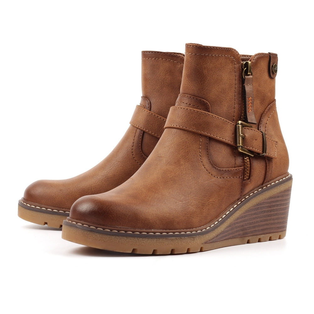 Lunar wedge boot - Cruz tan