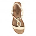 Lunar Genoa wedge sandal beige