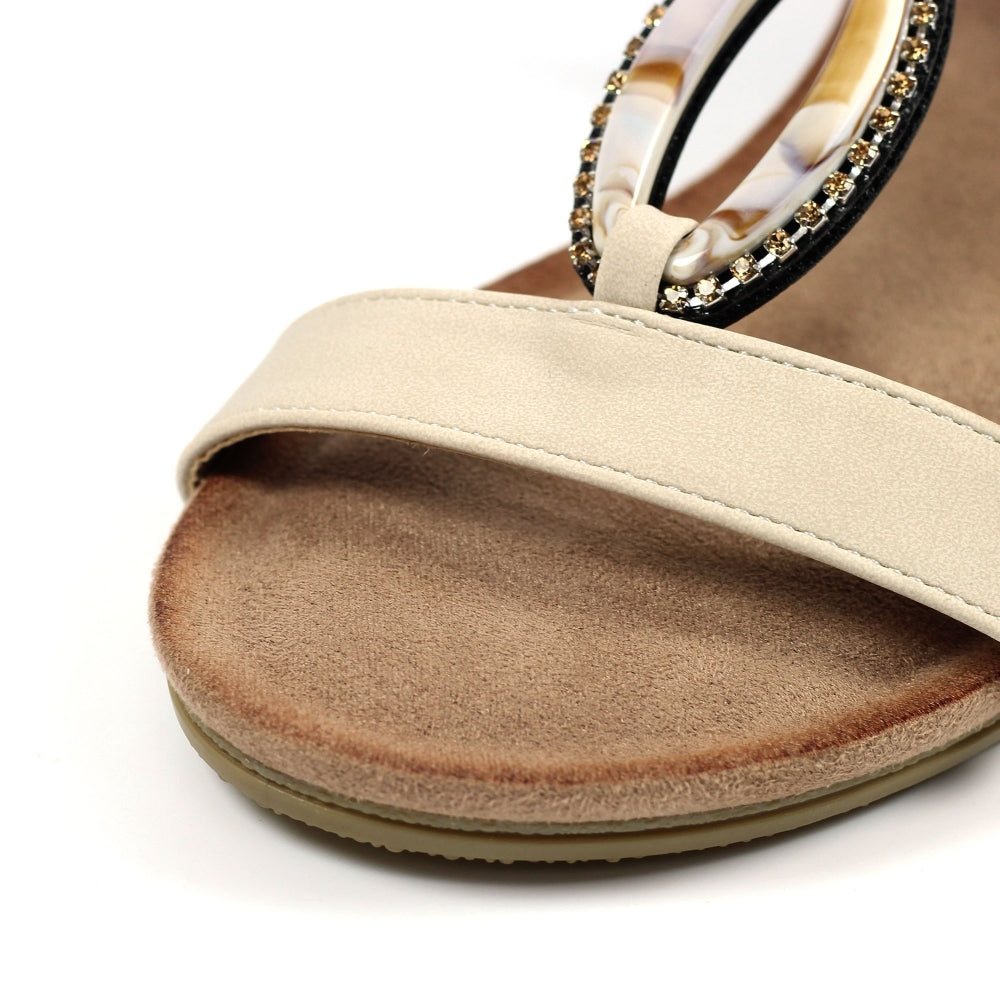 Lunar Genoa wedge sandal beige