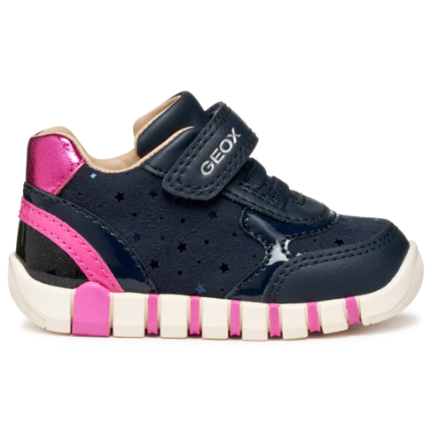 Geox Iupidoo velcro navy pink