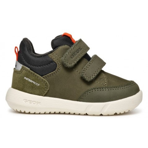 Geox Hyroo olive green velcro waterproof - Kirbys Footwear Ltd