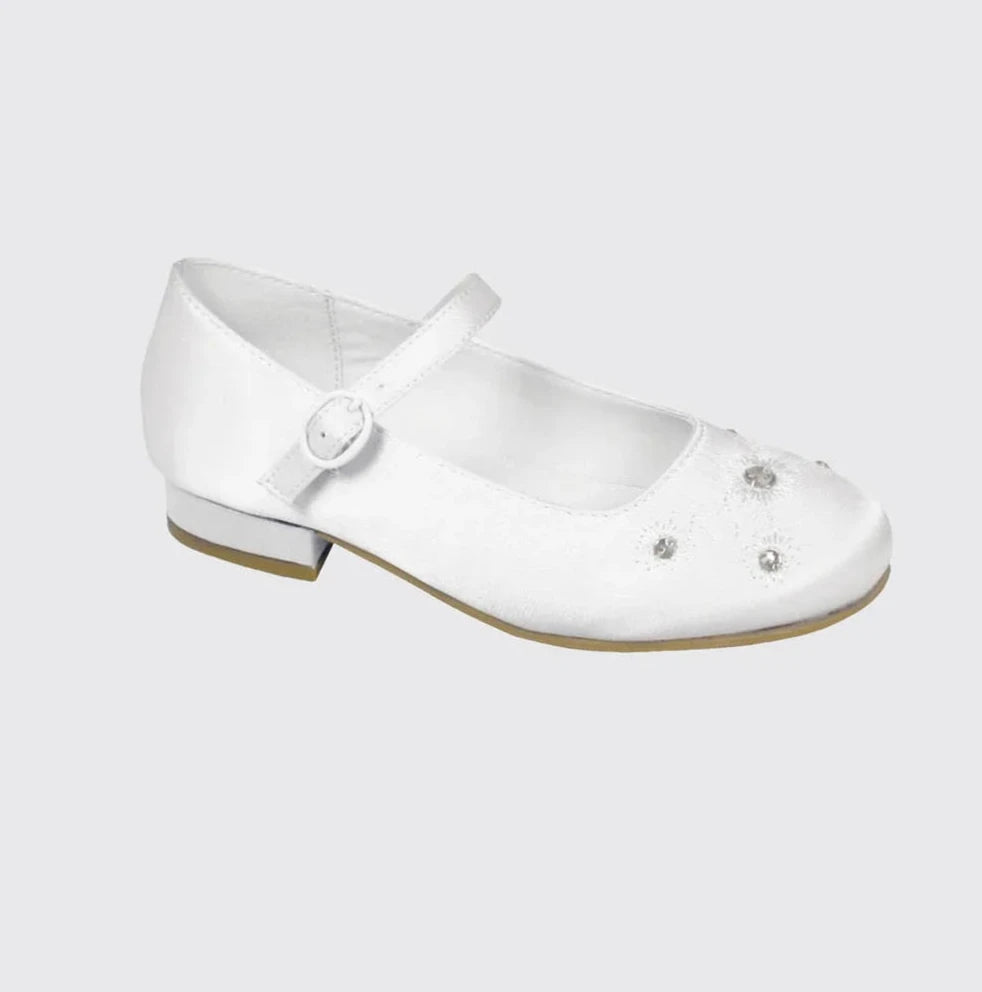 Dubarry Violet communion shoe satin