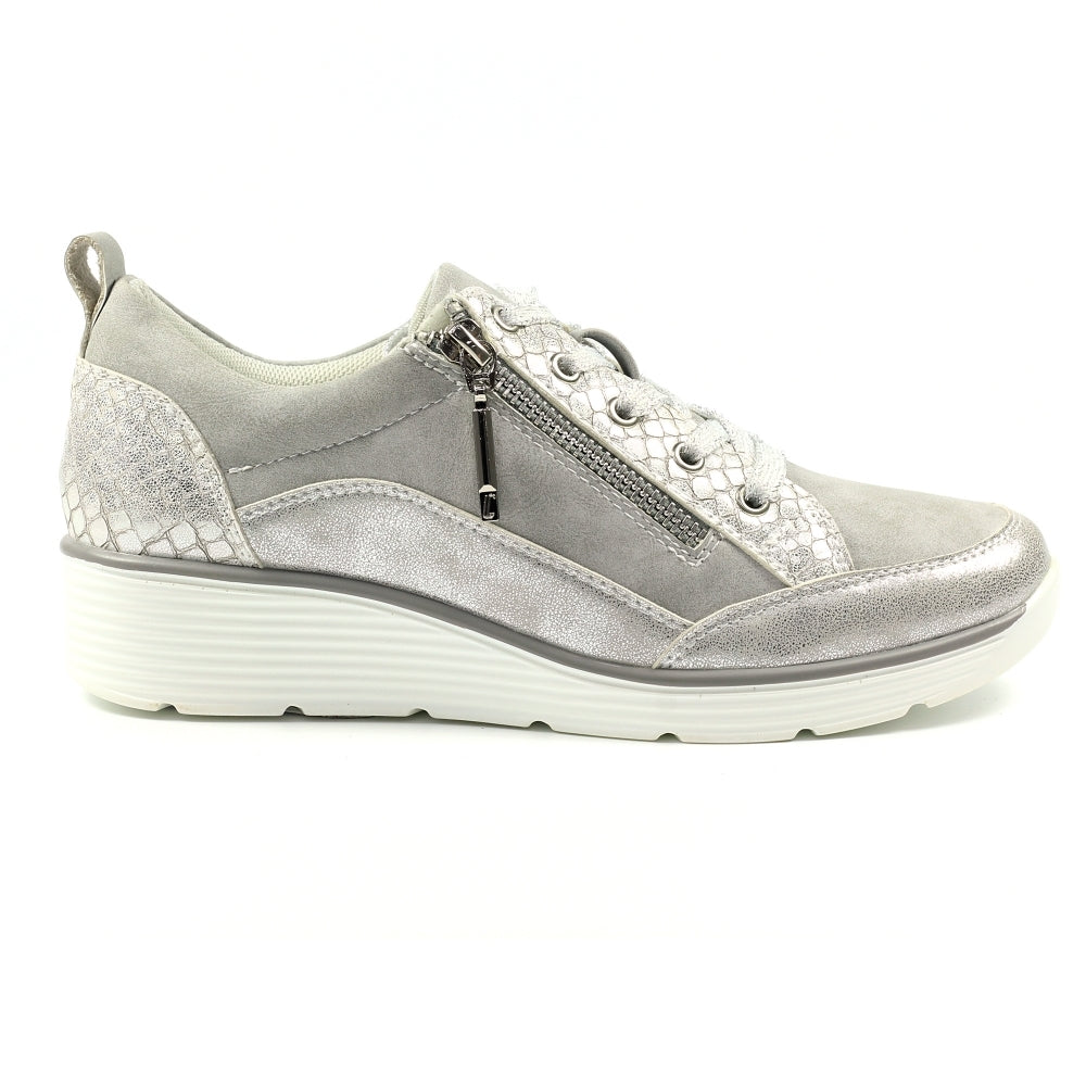 Lunar Kiley silver trainer