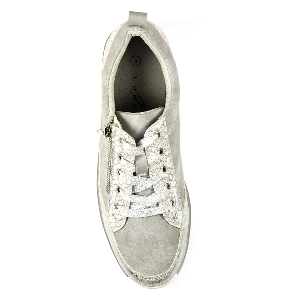 Lunar Kiley silver trainer